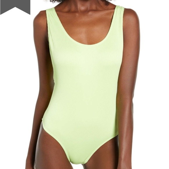 topshop ribbed swimsuit